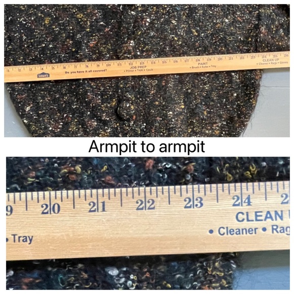 Vintage 1980s PAUL ET DUFFIER Large Black Cropped Boxy Women’s Mohair Sweater - Picture 14 of 15